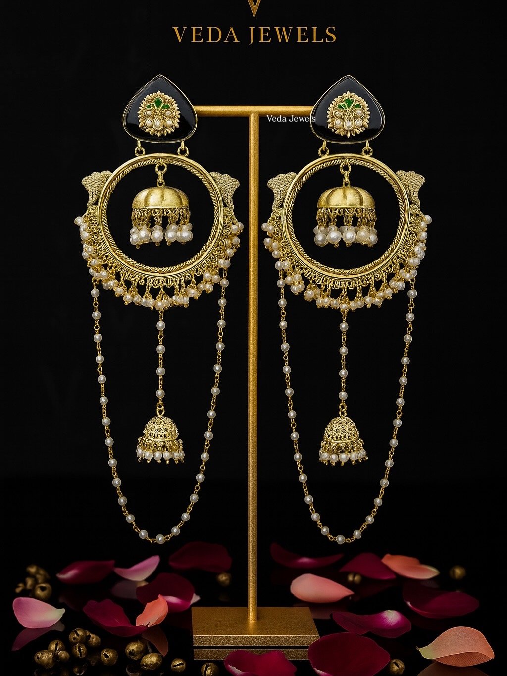 Noor-E-Kashmir Dual Jhumka Earrings