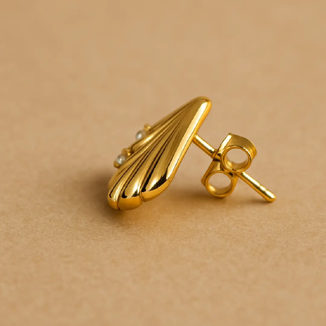 Golden Shell Studs - Image 2