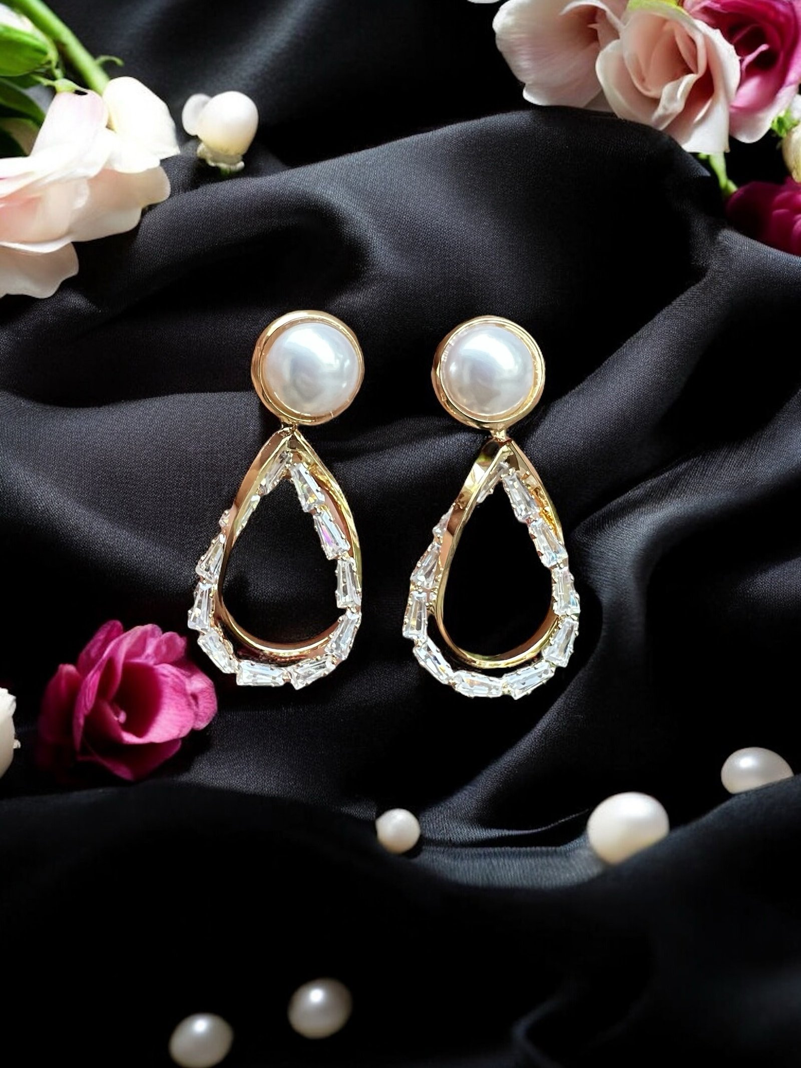 Pearl Diamond Earrings