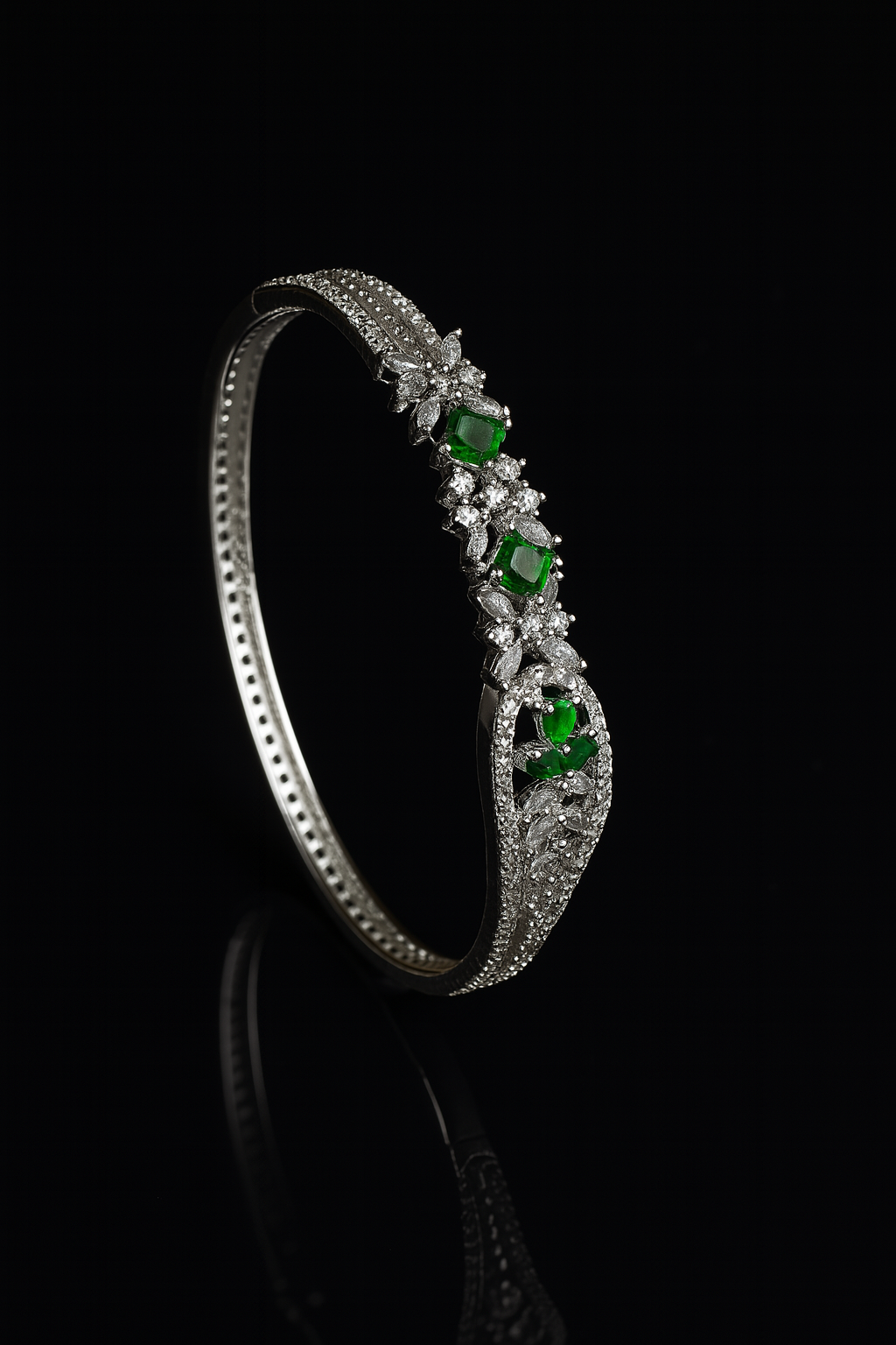 Emerald Bloom Diamond Bracelet