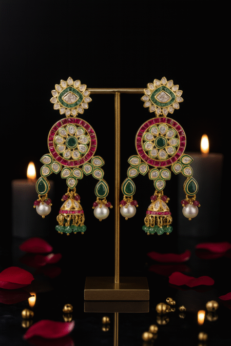 Kashti Kundan Drop Earrings