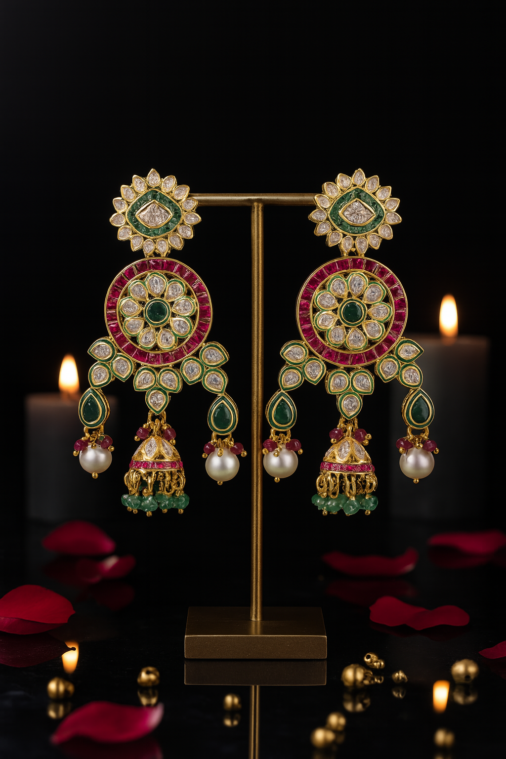 Kashti Kundan Drop Earrings
