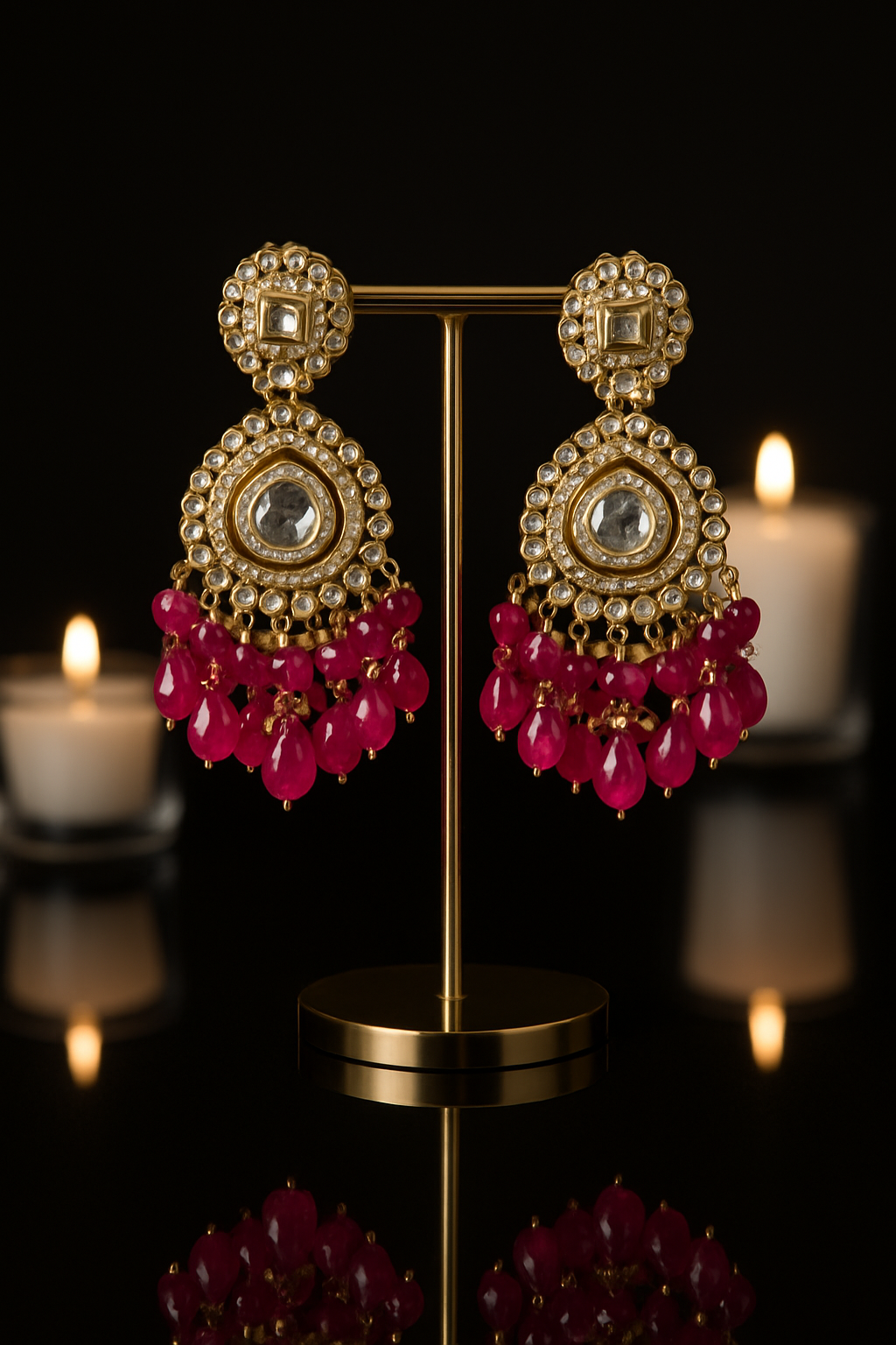 Gulbadan Kundan Polki Chandbaalis