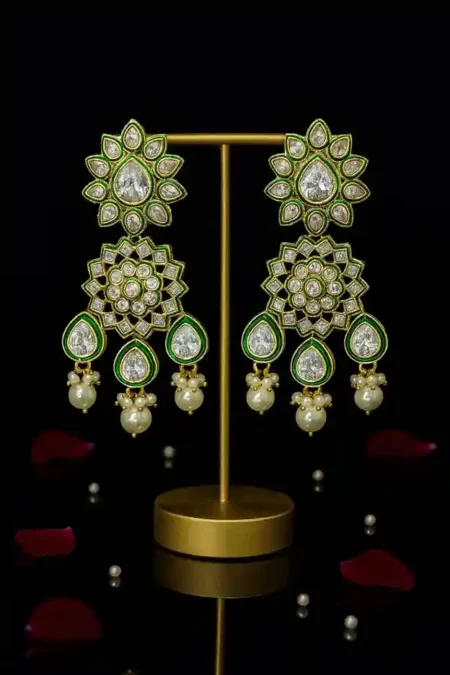 Meher Polki Pearl Drop Earrings
