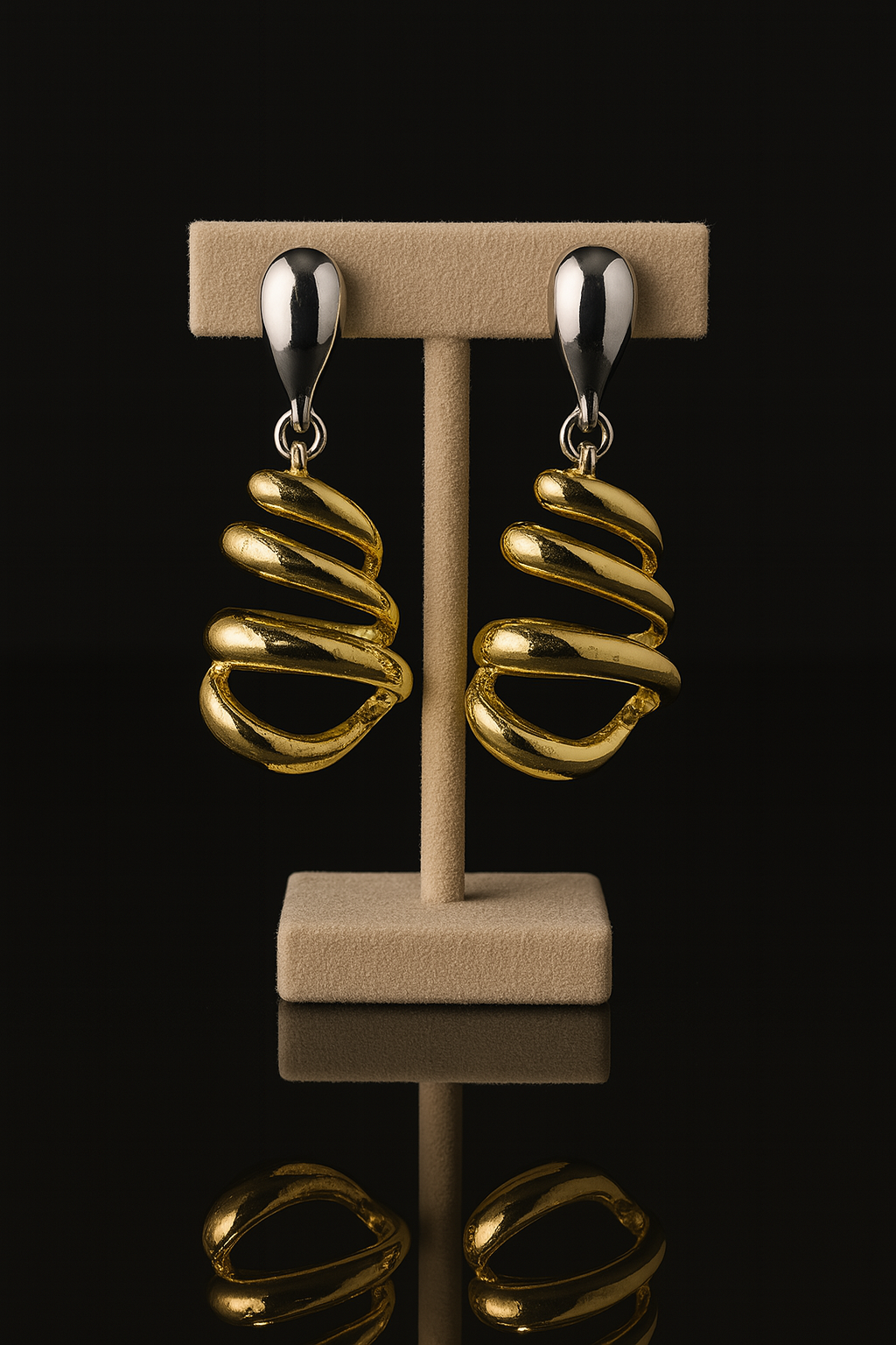 Anti Tarnish Spiral Drape Drops