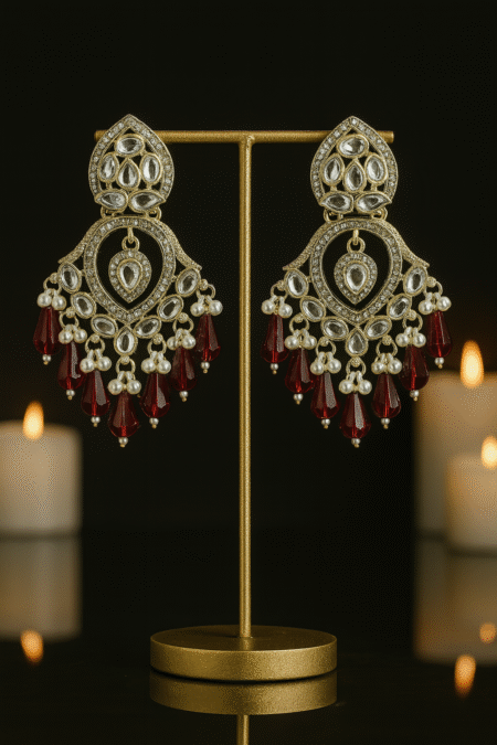 Ruhani Ruby Kundan Chandbali