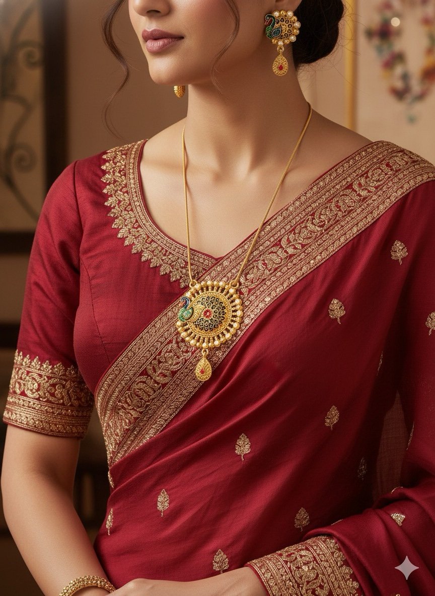 Enamel Peacock Necklace Set - Image 2