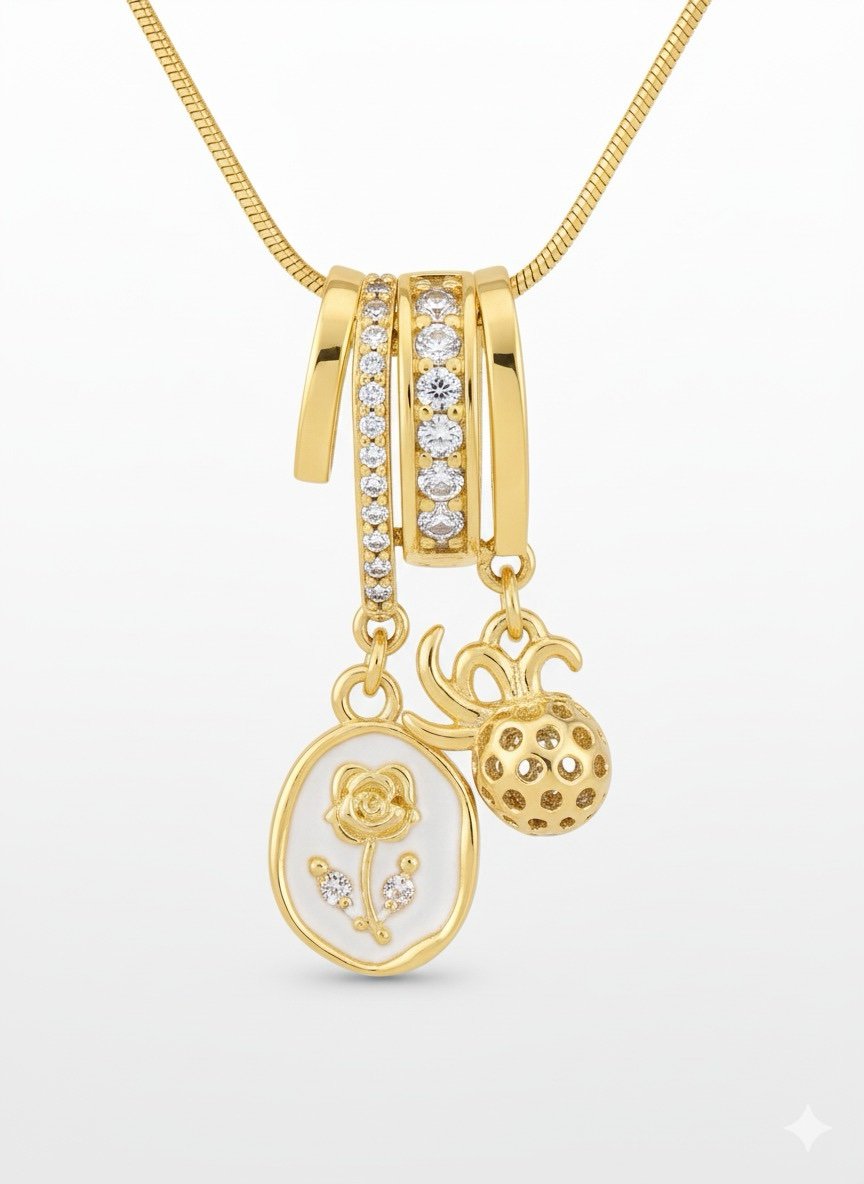 Floral Charm Necklace - Image 4