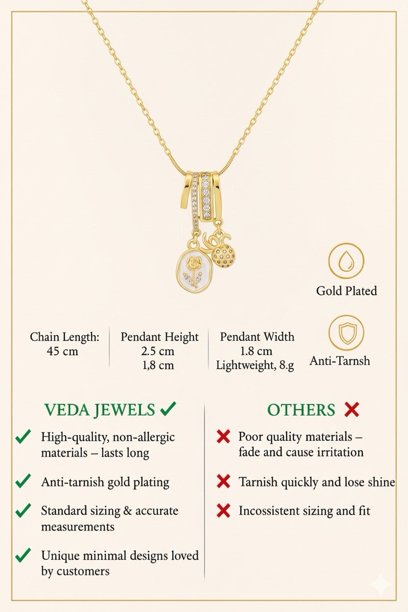 Floral Charm Necklace - Image 5