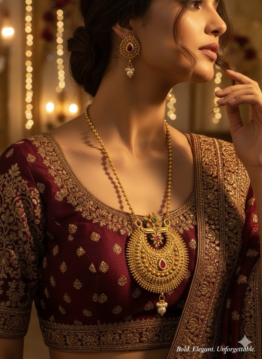 Antique Round Temple Necklace