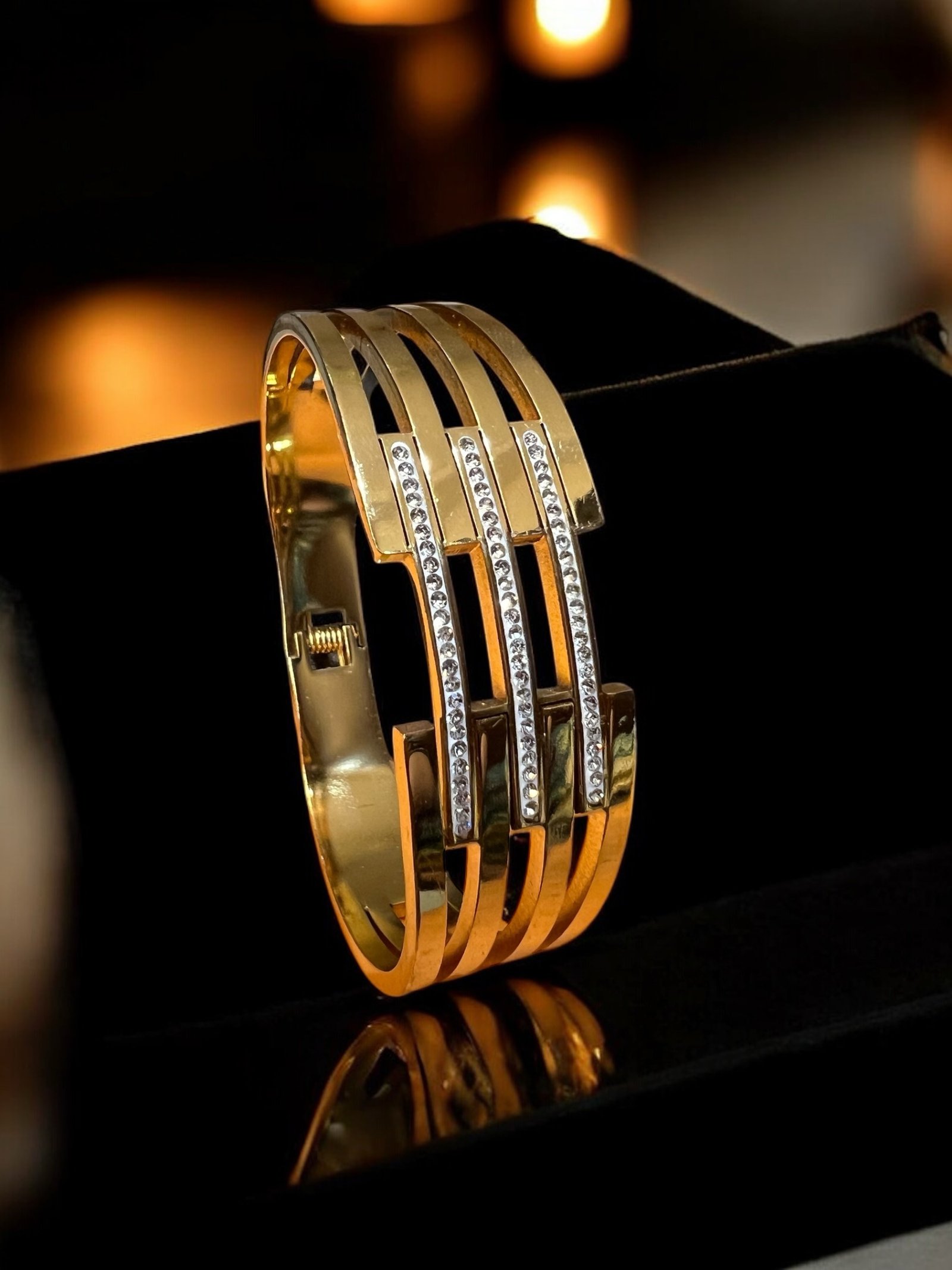 Elegance Lines Anti Tarnish Gold Plated Bracelet