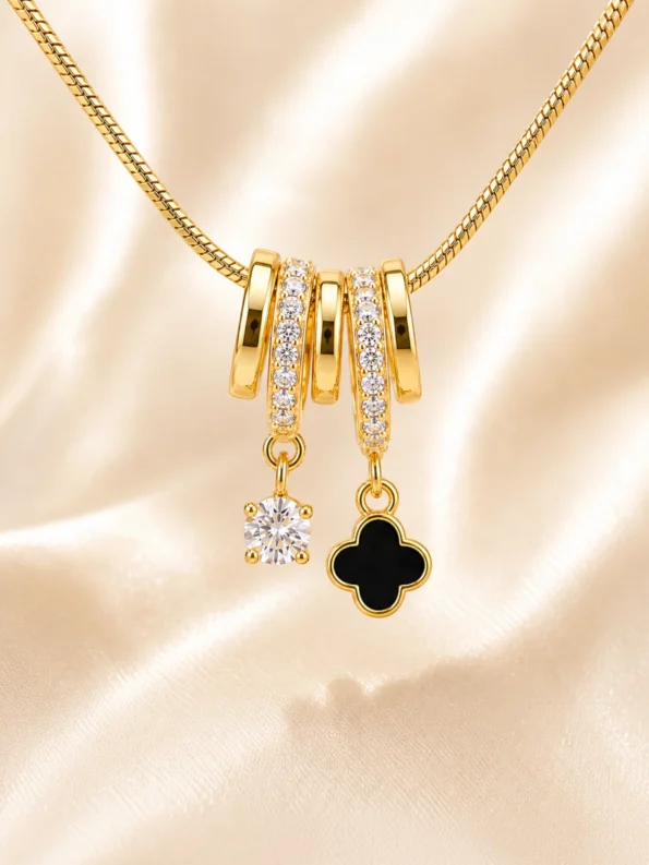 black clover gold pendant necklace