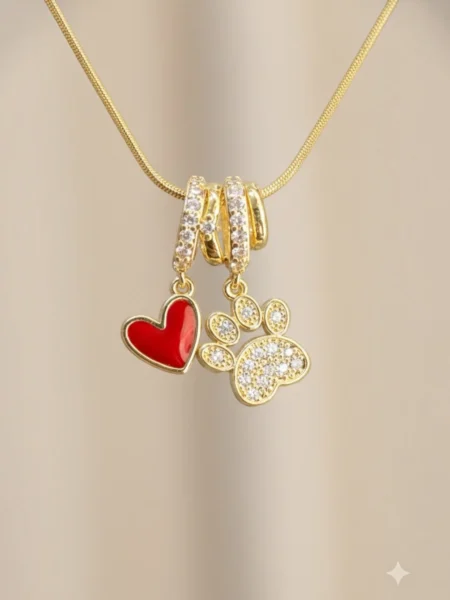 Paw Love Charm Necklace