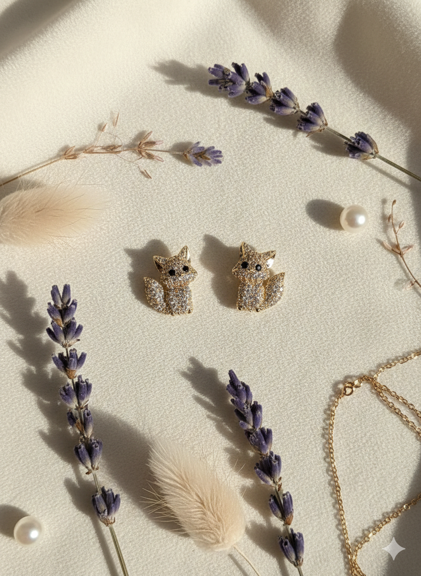 Premium 18K Gold Plated Anti Tarnish Stud Earrings Under ₹500 | Trendy Cute Cat Earrings for Girls - Image 5