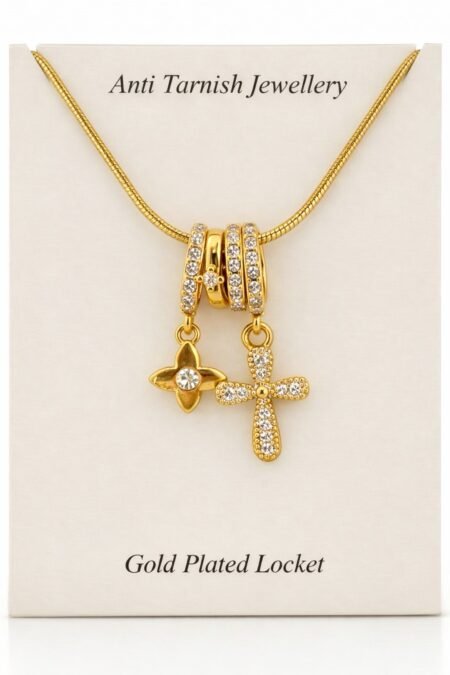 Celeste Anti-Tarnish Dual Charm Necklace