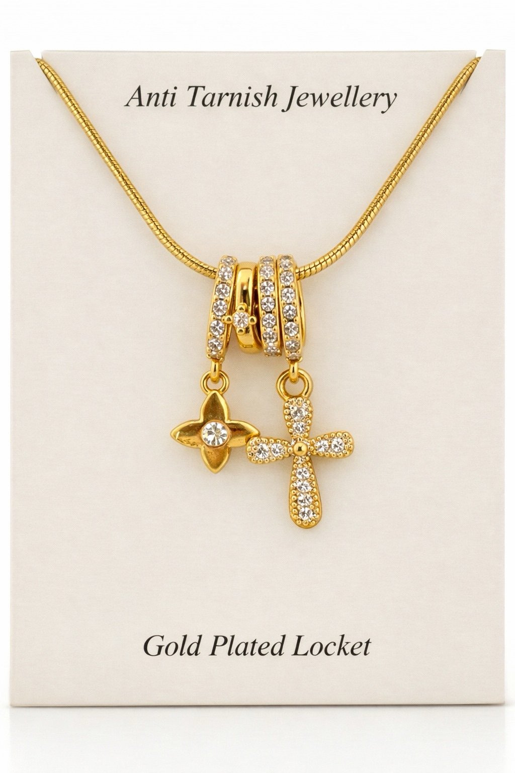 Celeste Anti-Tarnish Dual Charm Necklace