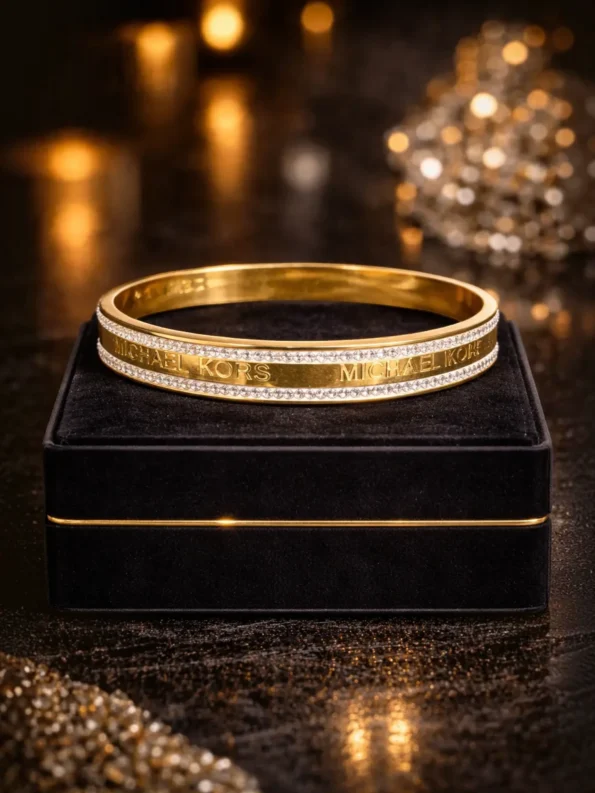 Luxury Crystal Line Gold Bracelet for Women