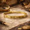gold plated Roman number bracelet for women