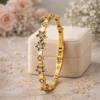 Luxury Gold Star Crystal Statement Bracelet for Women
