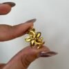 Elegant Gold Daisy Flower Statement Ring for Women with Floral Design