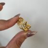 Elegant Gold Abstract Statement Ring for Women with Modern Design