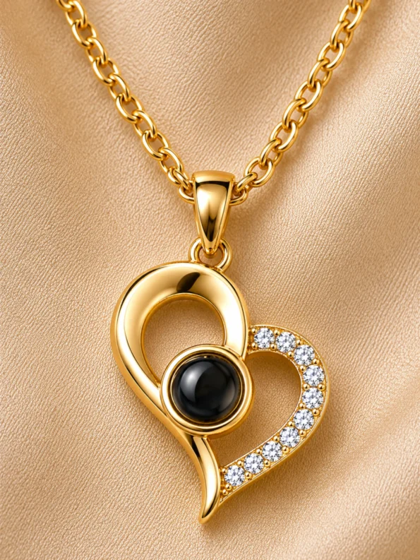 Anti Tarnish Heart Pendant Necklace