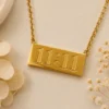 1111 Angel Number Necklace Gold Plated Anti Tarnish Pendant