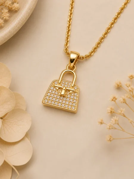 Lock Pendant Necklace Gold Plated Anti Tarnish Jewelry for Women