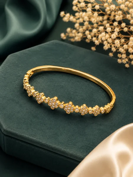 Floral Crystal Bracelet for Women