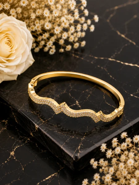 Wave Crystal Bracelet for Women