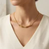 Golden Wave Bar Necklace