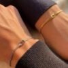 Couple Knot Bracelets matching silver and gold bracelets